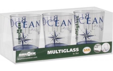 SET MULTIGLASS BLUE OCEAN