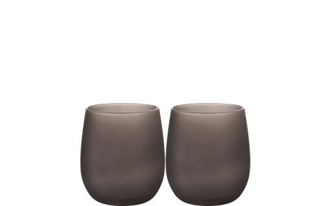 SET WATERGLASS BROWNSATIN