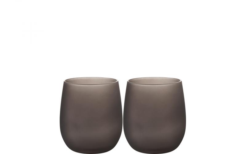 SET WATERGLASS BROWNSATIN
