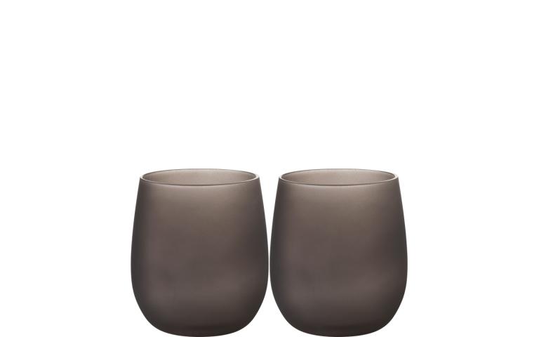 SET WATERGLASS BROWNSATIN
