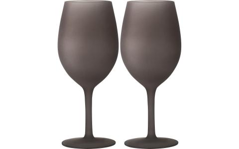 SET WINEGLASS BROWNSATIN