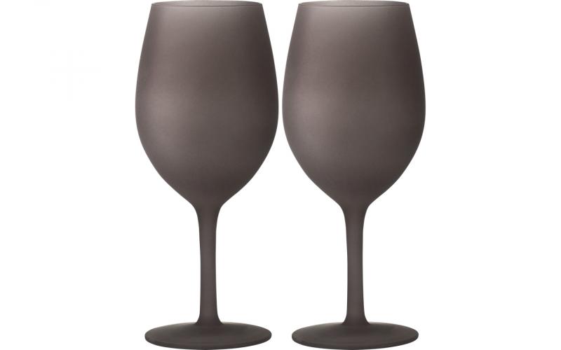 SET WINEGLASS BROWNSATIN