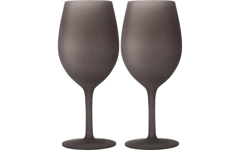 SET WINEGLASS BROWNSATIN