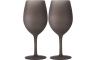 SET WINEGLASS BROWNSATIN