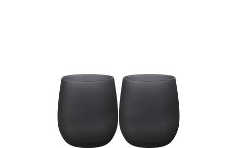 SET WATERGLASS BLACKSATIN
