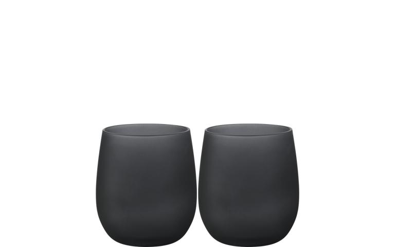 SET WATERGLASS BLACKSATIN