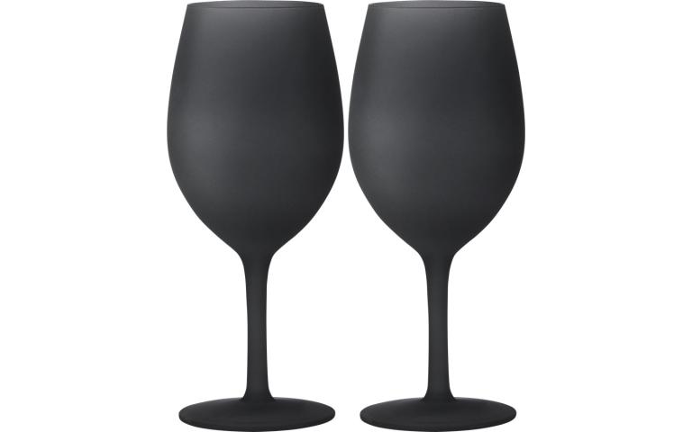 SET WINEGLASS BLACKSATIN