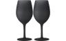 SET WINEGLASS BLACKSATIN