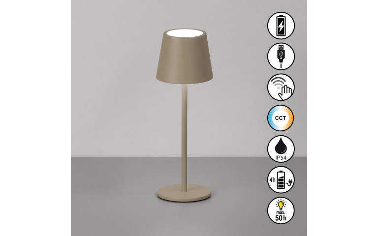 Roxi - Tischleuchte Dark-Greige -  H27.5cm