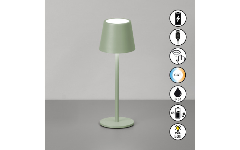 Roxi - Tischleuchte Salbeigrün -  H27.5cm