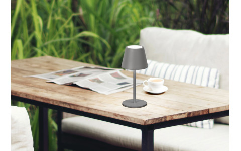 Salerno - Tischleuchte Sandgrau - H20cm