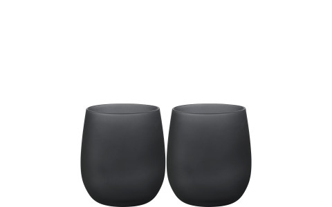 SET WATERGLASS BLACKSATIN