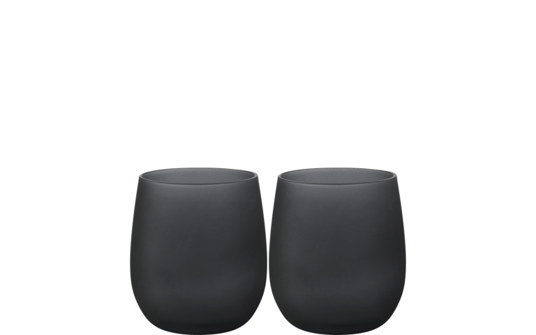 SET WATERGLASS BLACKSATIN
