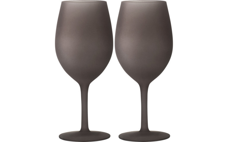 SET WINEGLASS BROWNSATIN