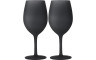 SET WINEGLASS BLACKSATIN