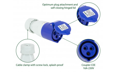 COUPLER CEE 16A-230V