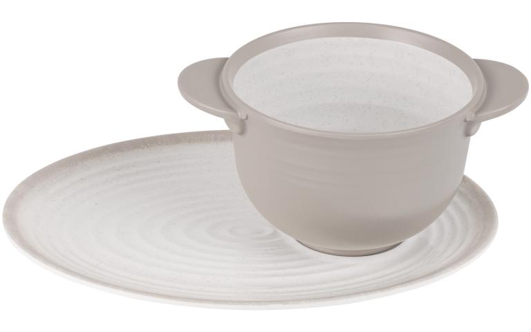 Bouillonschalen-Set 1x 55 cl / 1x 24x18 cm